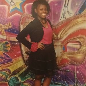 Pink & Black dress. Wore once to 8th grade dance.